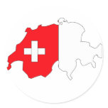 Switzerland flag map stickers