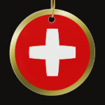 Switzerland Fisheye Flag Ornament