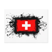 Switzerland Flag Post Card