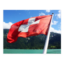 Switzerland flag postcards