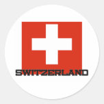 Switzerland Flag Round Sticker