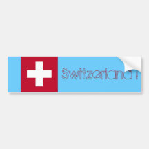 Switzerland Flag - Swiss Bumper Sticker