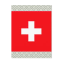 Switzerland High quality Flag Postcard