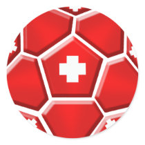 Switzerland La Nati soccer football fans soccer T Round Stickers