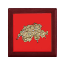Switzerland Map Gift Box