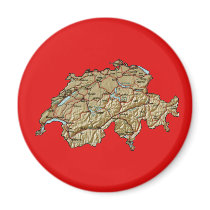 Switzerland Map Magnet