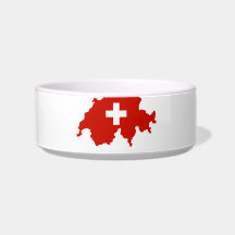 SWITZERLAND MAP CAT BOWL