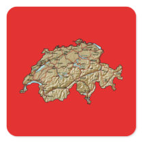 Switzerland Map Sticker