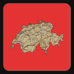 Switzerland Map Sticker
