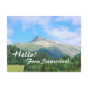 Switzerland Mountains Postcard by thefunkhouse Switzerland Mountains Postcard