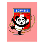 Switzerland Rhythmic Gymnastics Panda Post Card