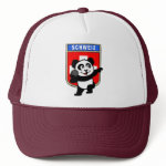 This adorable little panda is too cute! He's featured in front of a flag from Switzerland and ready to throw his shot in a track and field shot put competition. This cute design is perfect for athletes and shot put fans.