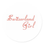 Switzerland Round Sticker
