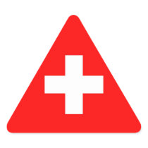 switzerland triangle stickers