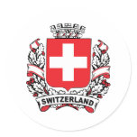 Switzerland Round Stickers