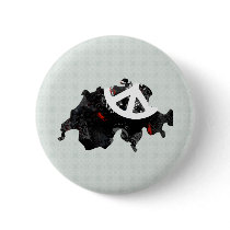 Switzerland Trendy Peace Sign with Swiss map Pinback Buttons