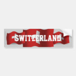 Switzerland Waving Flag Bumper Sticker
