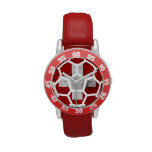 Switzerland Kid's Red Leather Watch