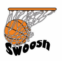 swoosh basketball acrylic cut out