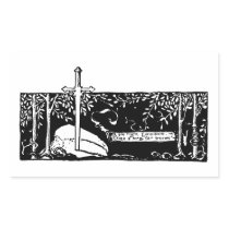 Sword In The Stone Rectangle Sticker