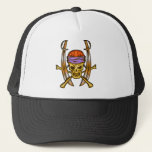 Sword Swinging Pirate Skull 2 Trucker Hats