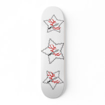 Sword with barbwire star skateboard