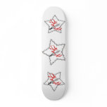 Sword with barbwire star skateboard