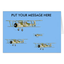 Swordfish Biplane greetings card