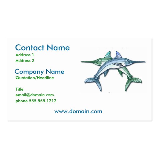 Swordfish Business Card (front side)
