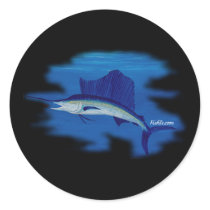 Swordfish on the prowl stickers