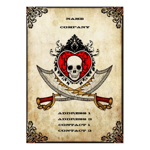 Swords and Heart - Business Card (front side)