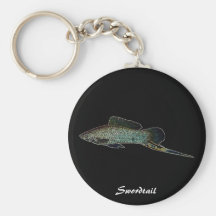Swordtail glowing keychain