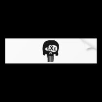 sXe Skull bumper stickers