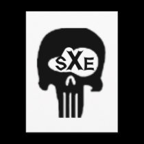 sXe Skull postcards