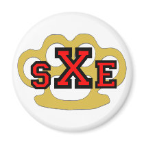 SXE Straight Edge Fridge Magnets