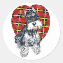 Sybil los pegatinas redondos del Schnauzer