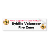 Sybille Volunteer Fire Zone Bumper Stickers bumper stickers by SybilleVFD Sybille Volunteer Fire Zone Bumper Stickers bumper stickers
