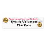 Sybille Volunteer Fire Zone Bumper Stickers