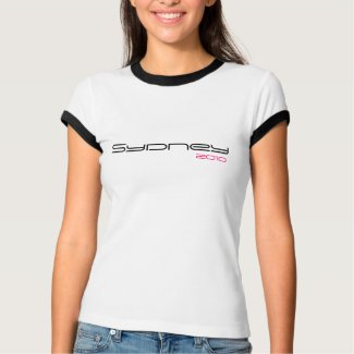 Sydney 2010 Black and Pink Design T-Shirt shirt