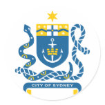 sydney, Australia Round Stickers