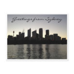 sydney city silhouette postcards