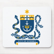 Sydney Coat of Arms Mousepad by FlagTshirts Sydney Coat of Arms Mousepad