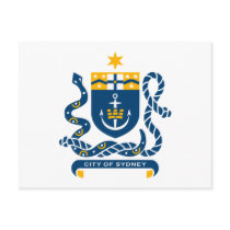 Sydney Coat of Arms Postcard by FlagTshirts Sydney Coat of Arms Postcard