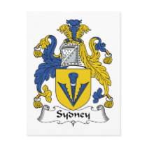 Sydney Family Crest postcards