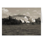sydney harbour black white cards