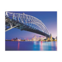 Sydney Harbour Bridge at Night Australia Postcard