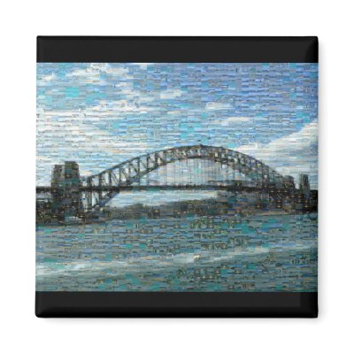 Sydney Harbour Bridge magnet (mosaic) by the_madness_of_being