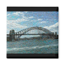 Sydney Harbour Bridge magnet (mosaic) by the_madness_of_being Sydney Harbour Bridge magnet (mosaic)