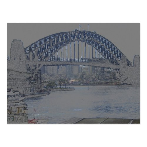 sydney harbour bridge postcard