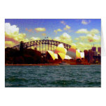 sydney harbour stylized greeting cards